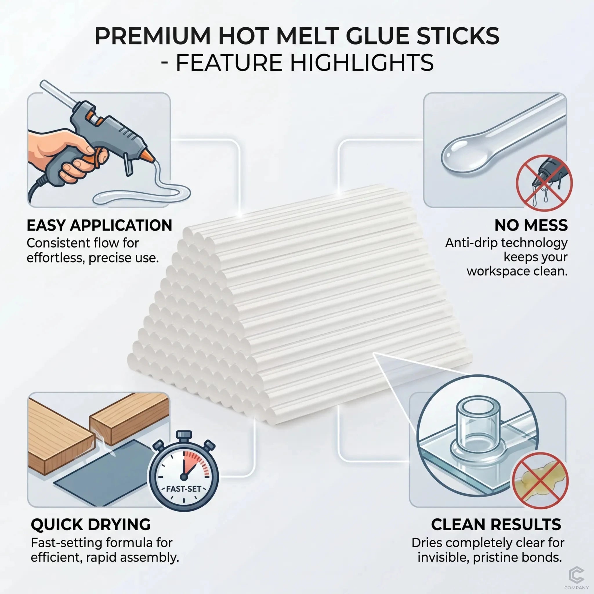 Clear Mini Melt Glue Sticks