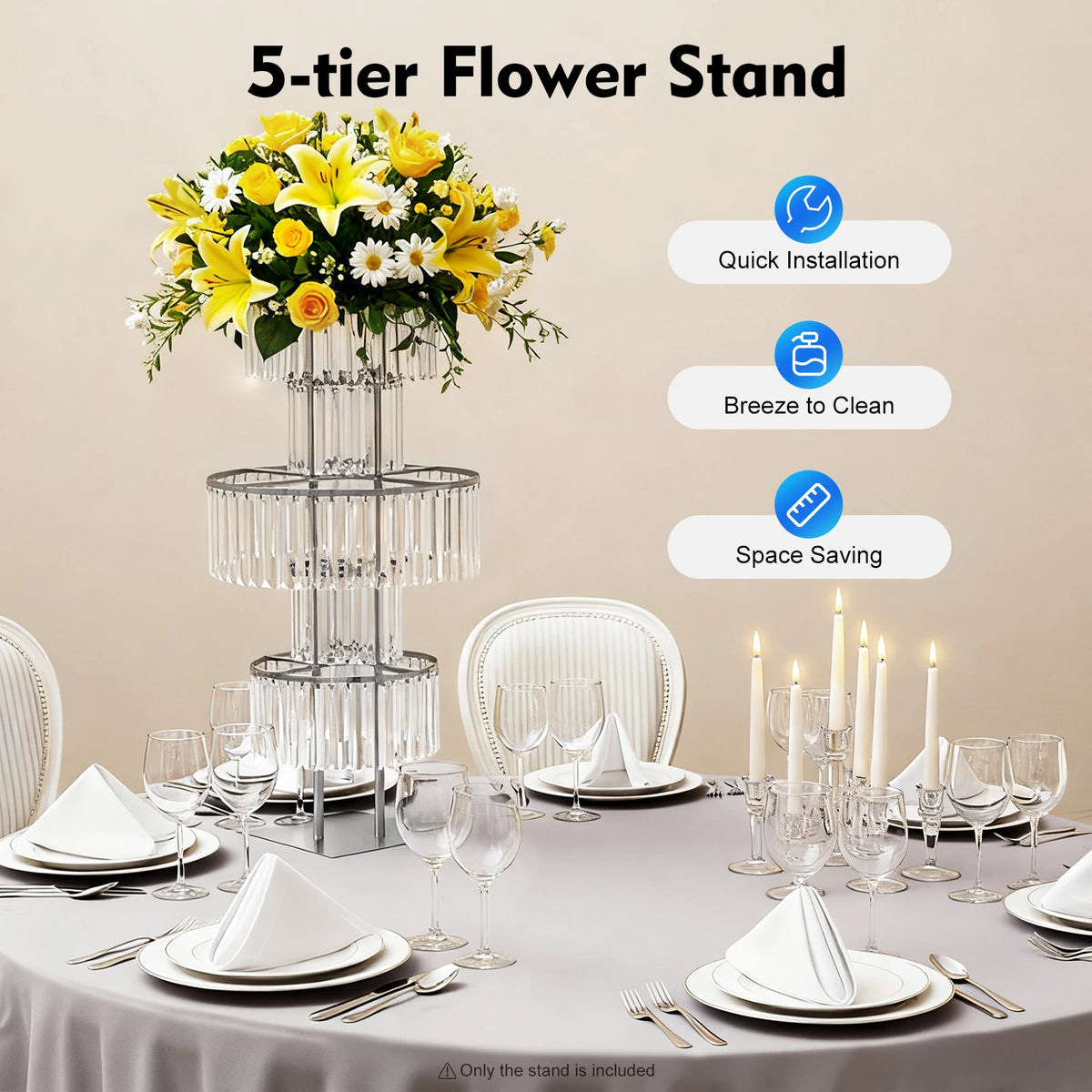 5 Tiers Wedding Centerpieces Decor Display