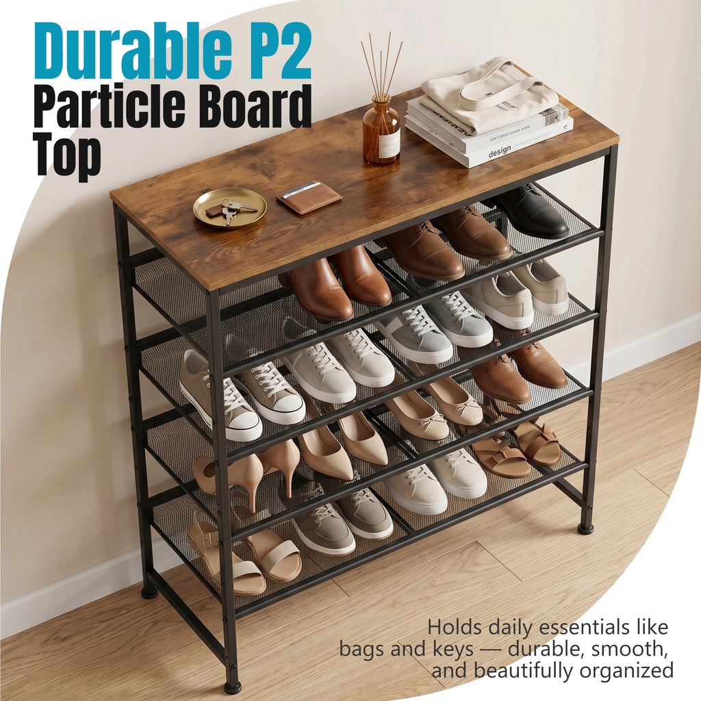 5-Tier Metal Shoe Storage Organizer
