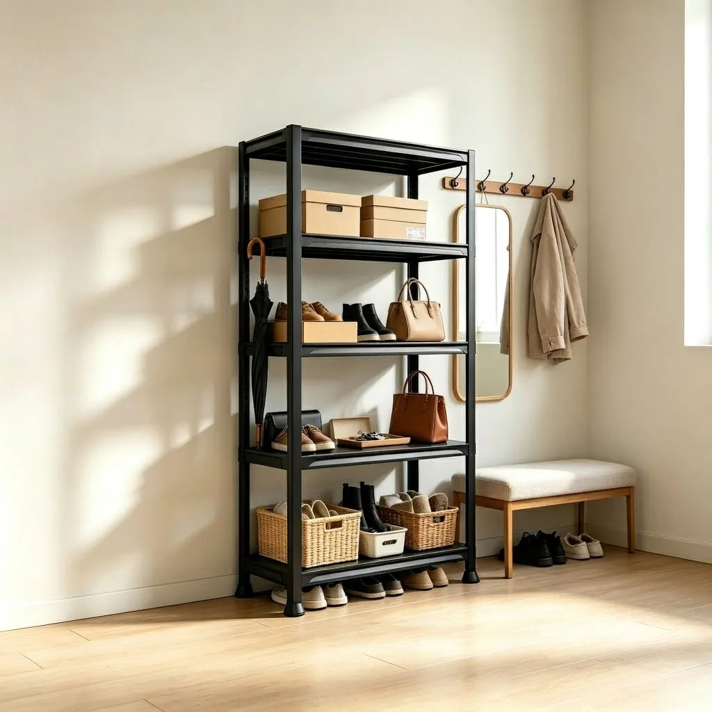 4 & 5 Tier Plastic Storage Shelving Unit