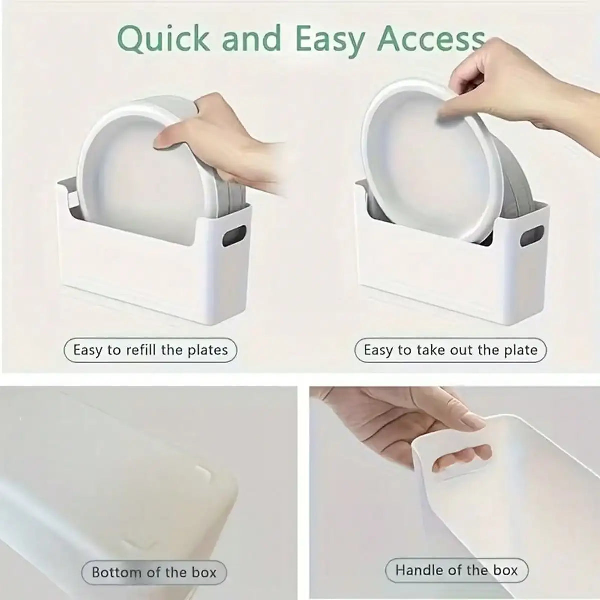 Space Saving Stackable Plastic Plate Organizer