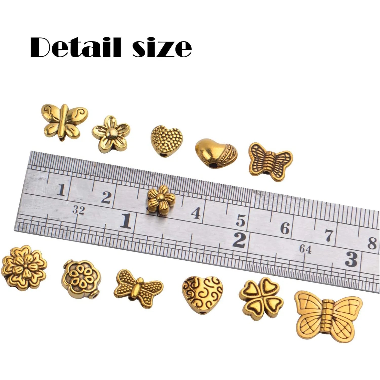 Heart Butterfly Flower Bead Spacers