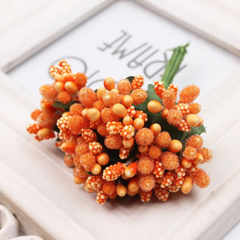 Artificial Small Berries on Wire Stems