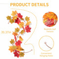 Artificial Autumn Maple Leaves Garland