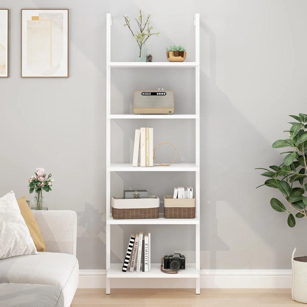5‑Tier Ladder Wall‑Leaning Storage