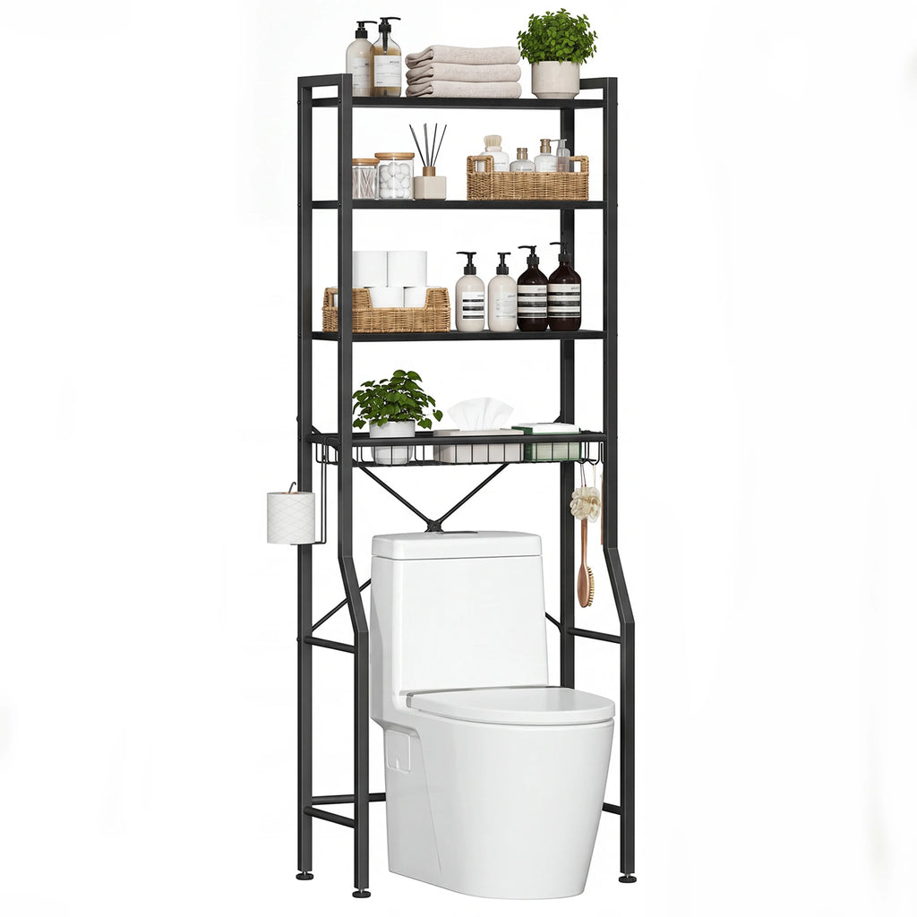 4-Tier Over Toilet Organizer Shelf