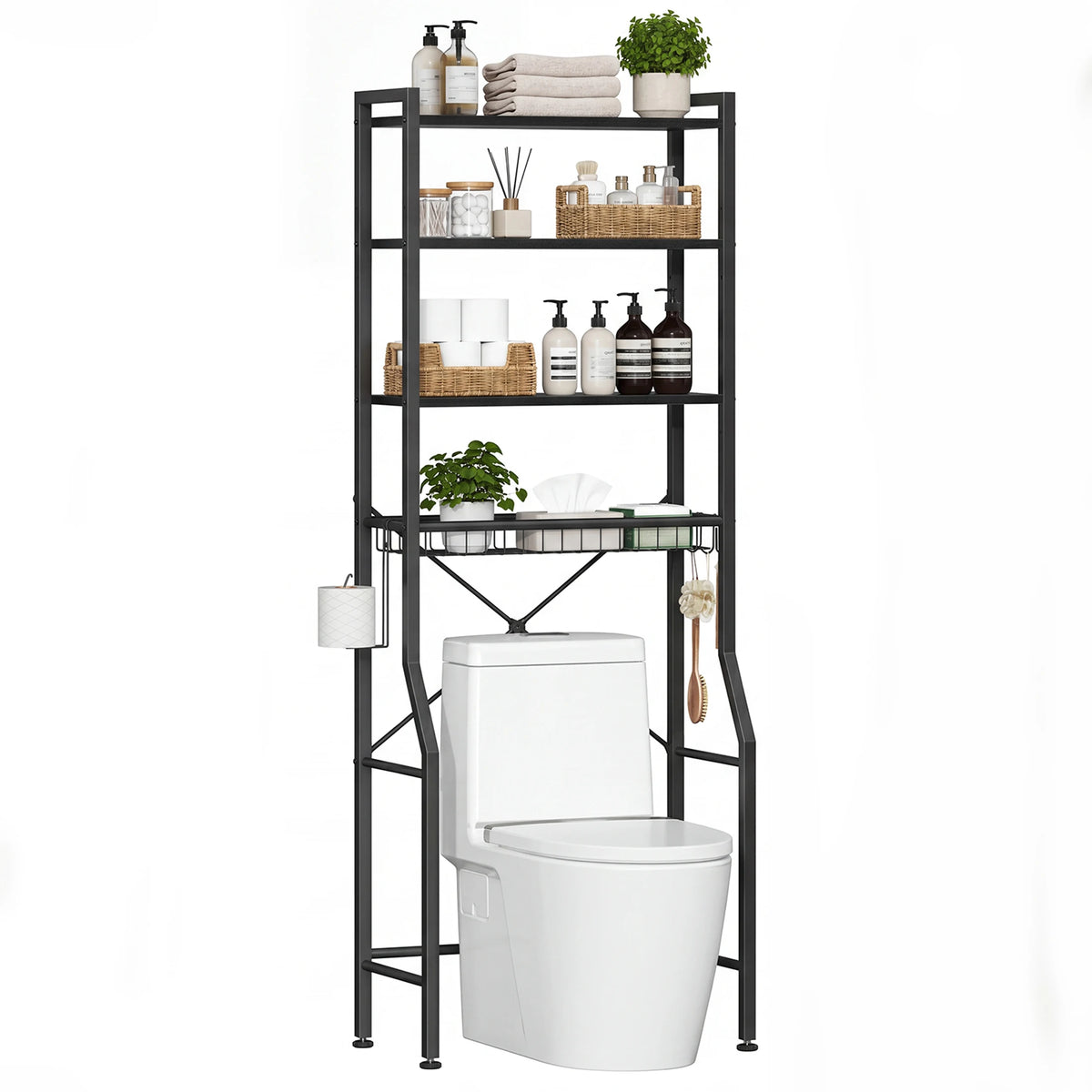 4-Tier Over Toilet Organizer Shelf