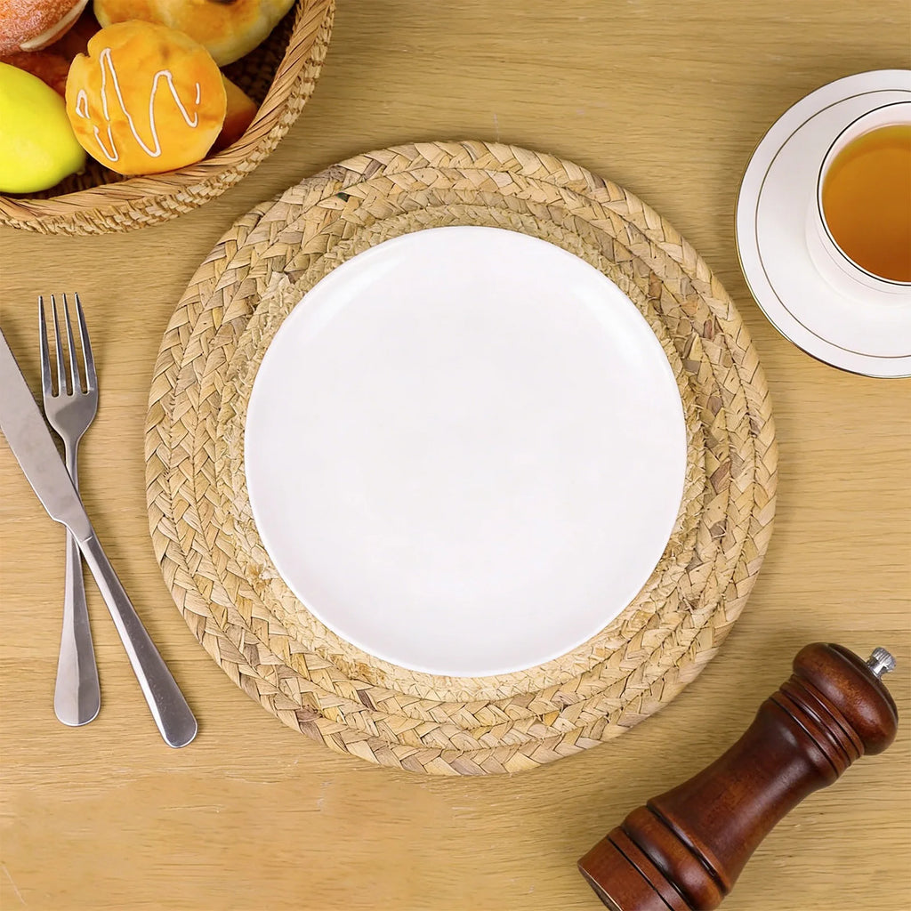 8PCS Woven Round Placemats