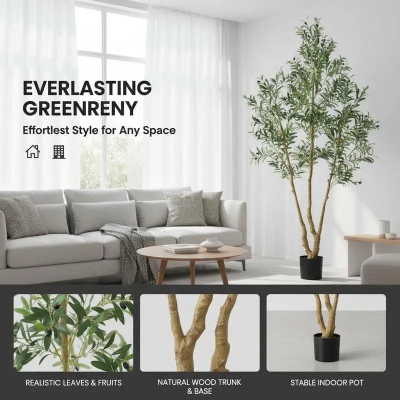 7FT Artificial Olive Tree