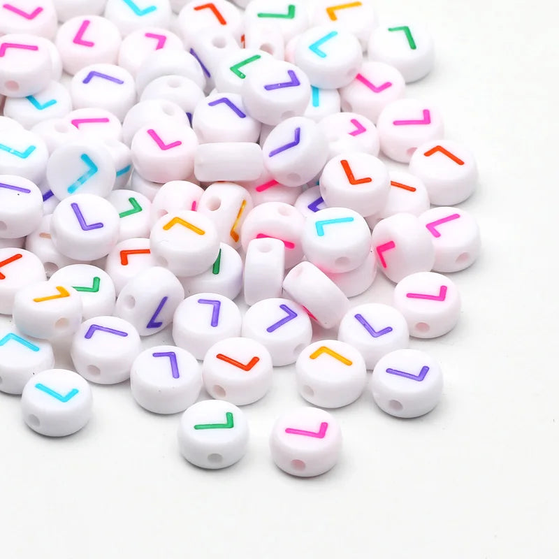 Round A-Z Alphabet Letter Beads