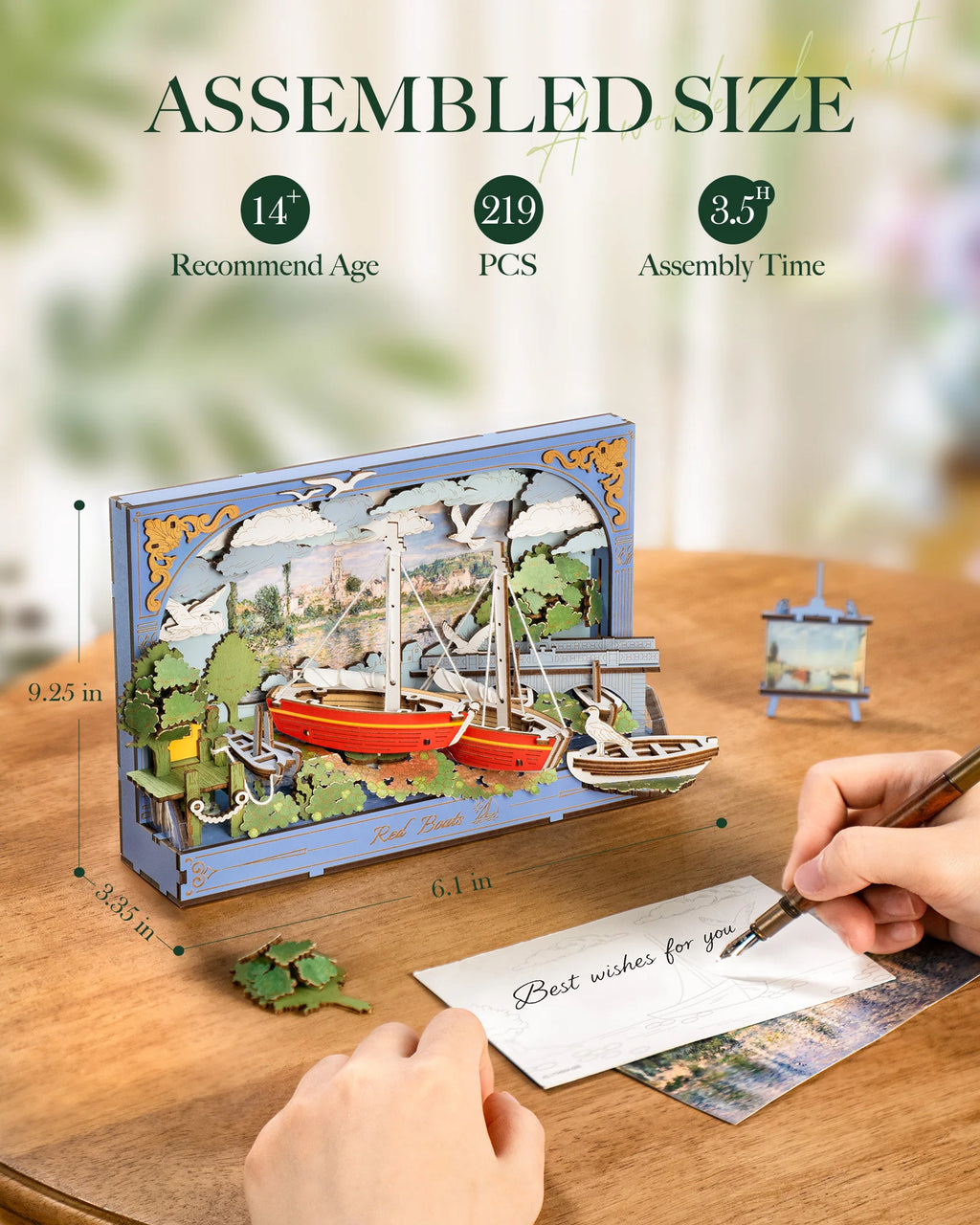 Red Boats Wooden 3D Puzzle