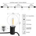 LED Globe String Lights Outdoor