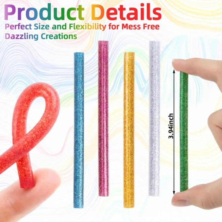 Mini Glitter Color Hot Glue Sticks