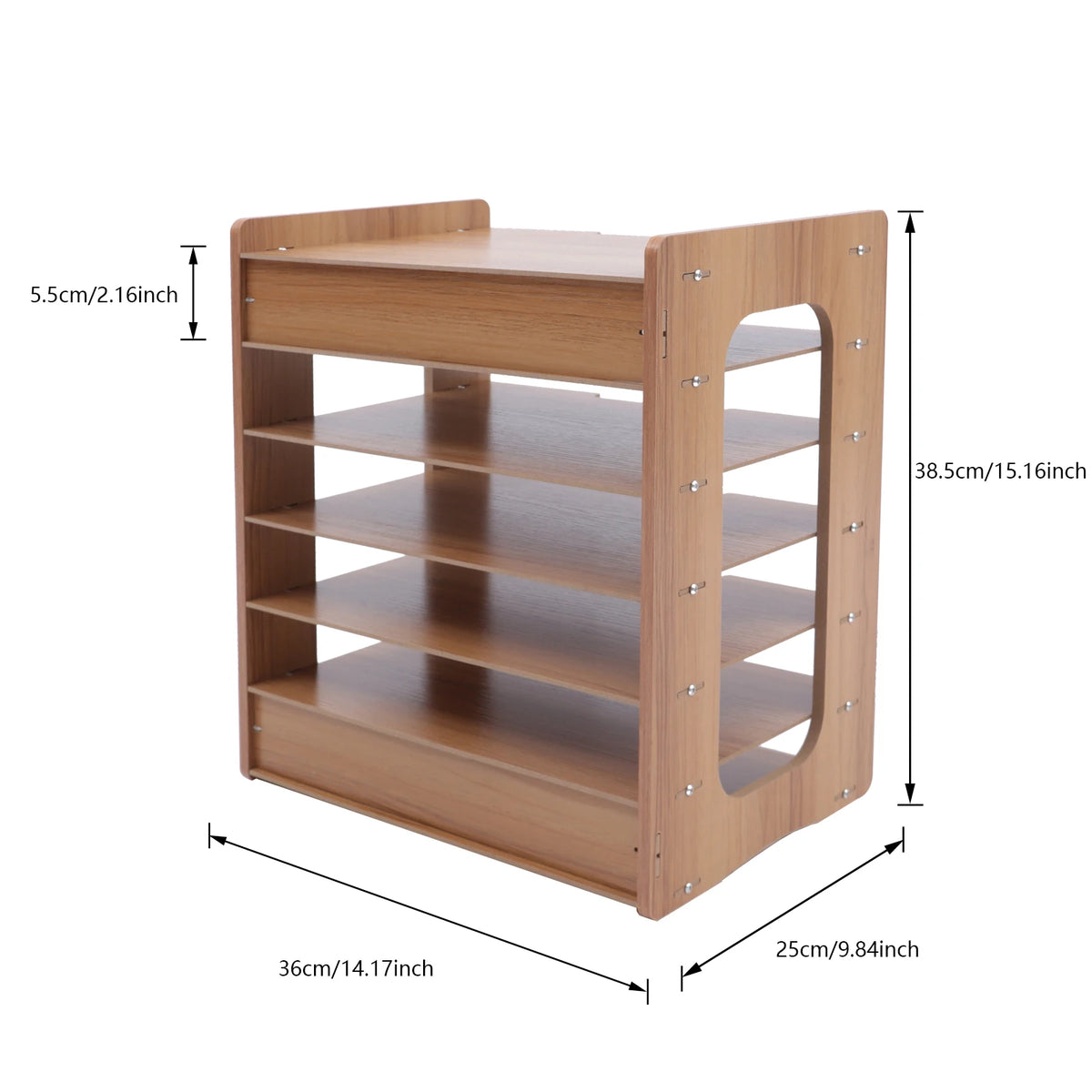 7Tier Widen Wood Office Paper Organizer