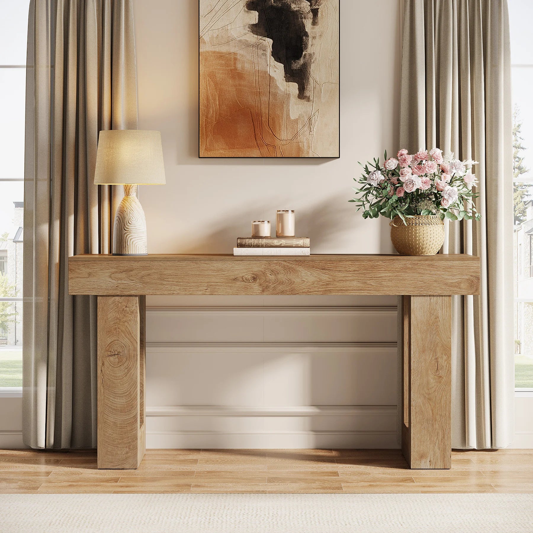 Tribesigns Farmhouse Console Table
