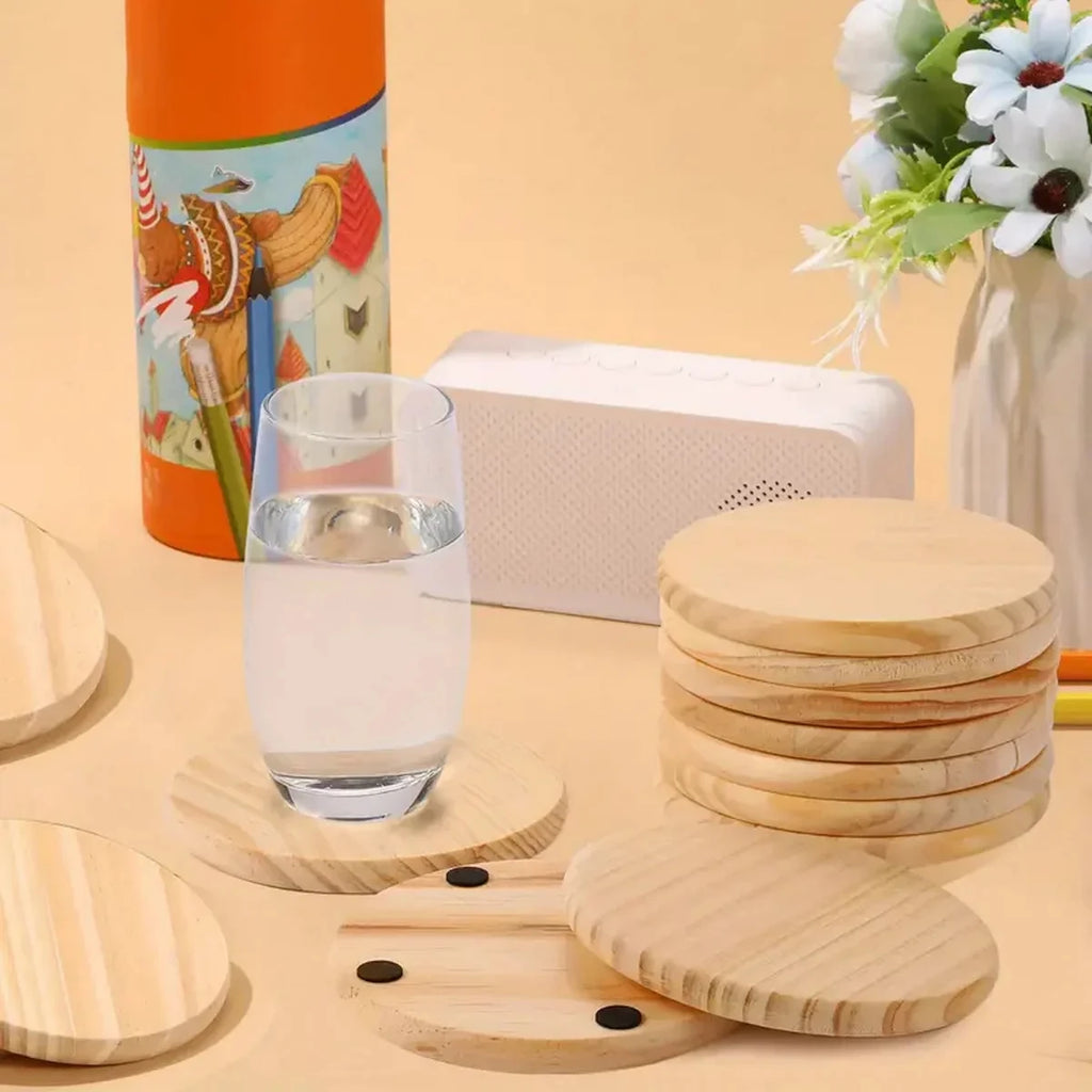 Log Pine Blank Coasters