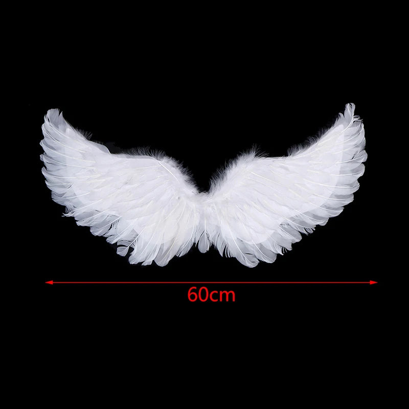 Kids Adult White Angel Feathers