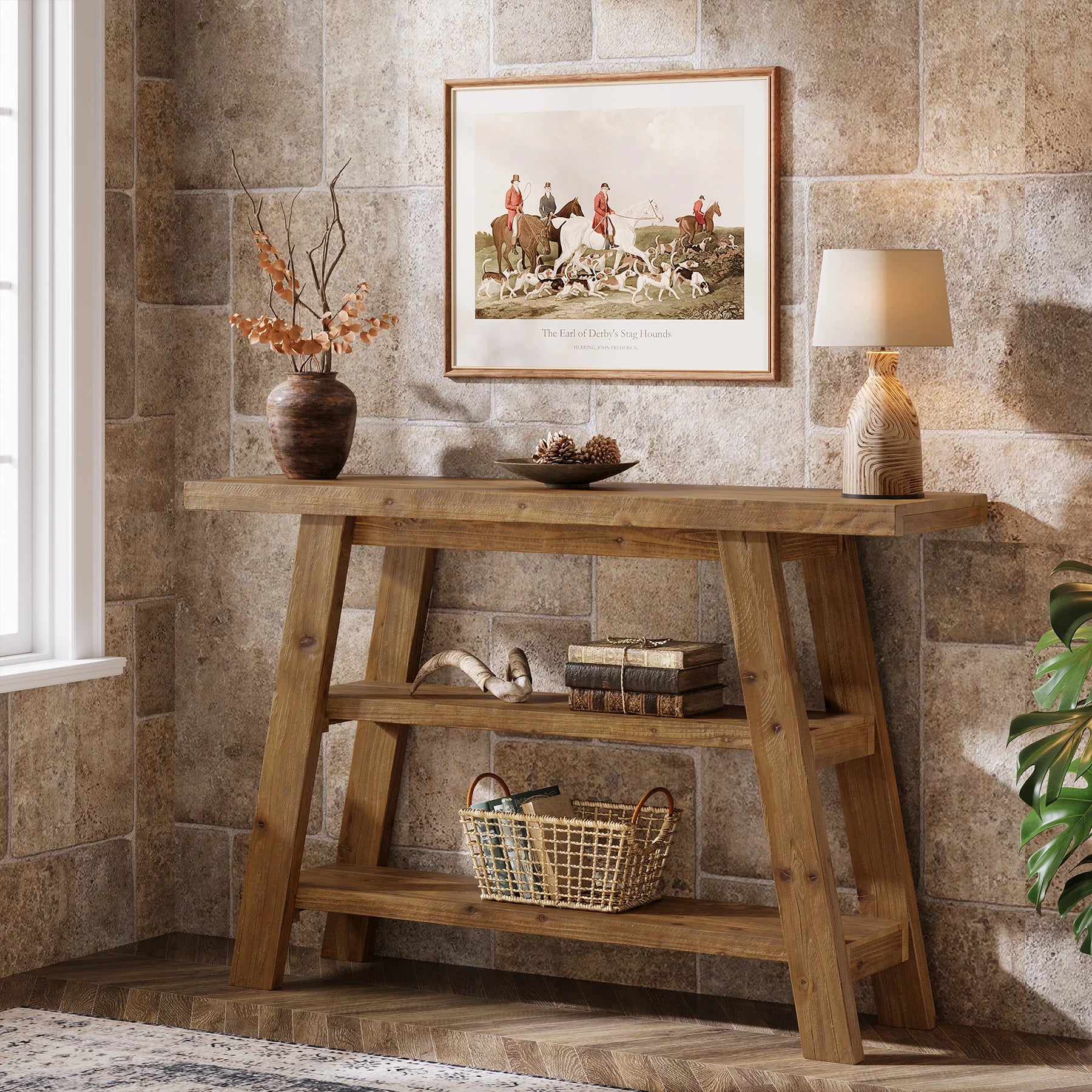 Wood Console Table