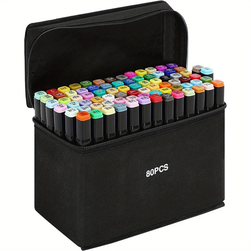 40/60/80/132/180/274 Colors Alcohol Drawing Markers Dual Tip Permanent Art Sketch Markers for Illustration School Supplied