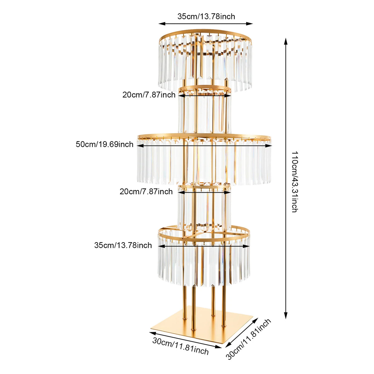 5 Tiers Wedding Centerpieces Decor Display