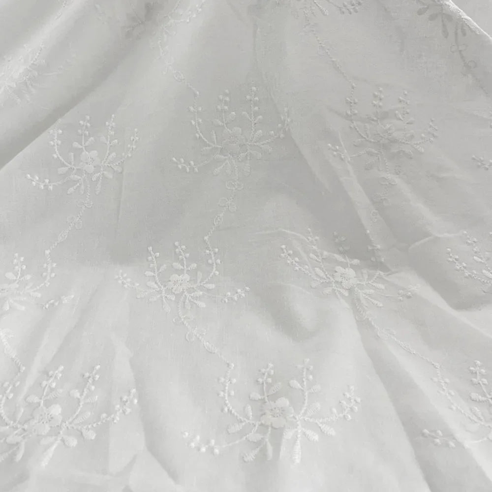 Embroidery Lace Cotton Fabric