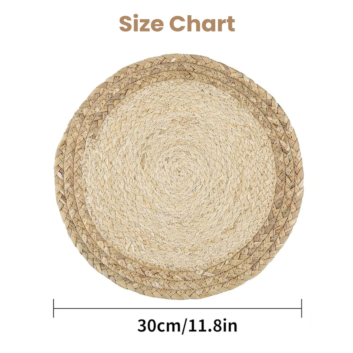8PCS Woven Round Placemats