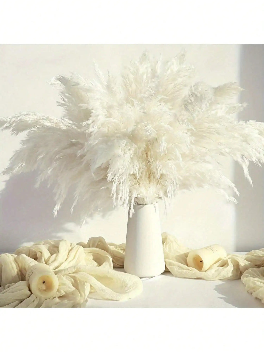 White Artificial Pampas Grass Decor