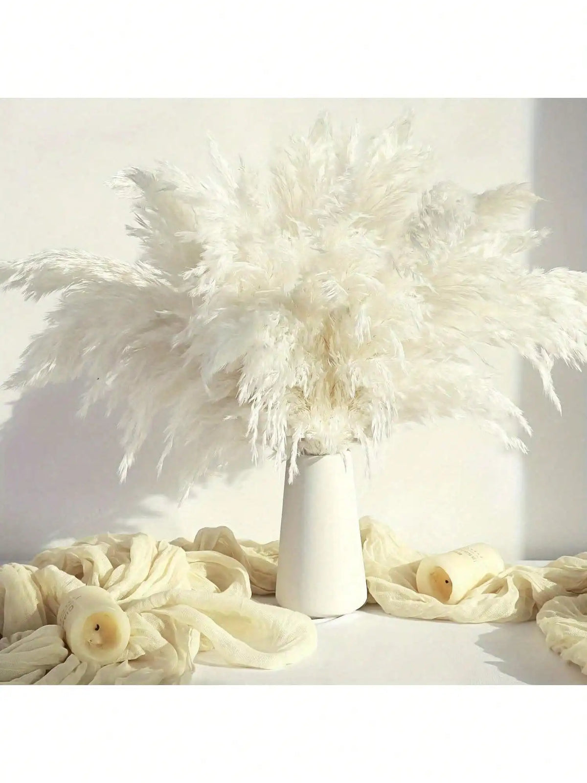 White Artificial Pampas Grass Decor