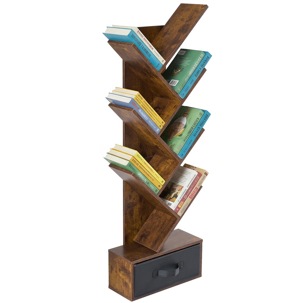 Geometric Wooden Book Rack