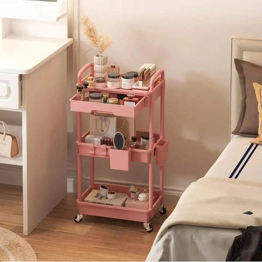 3 Tier Rolling Utility Cart Organizer