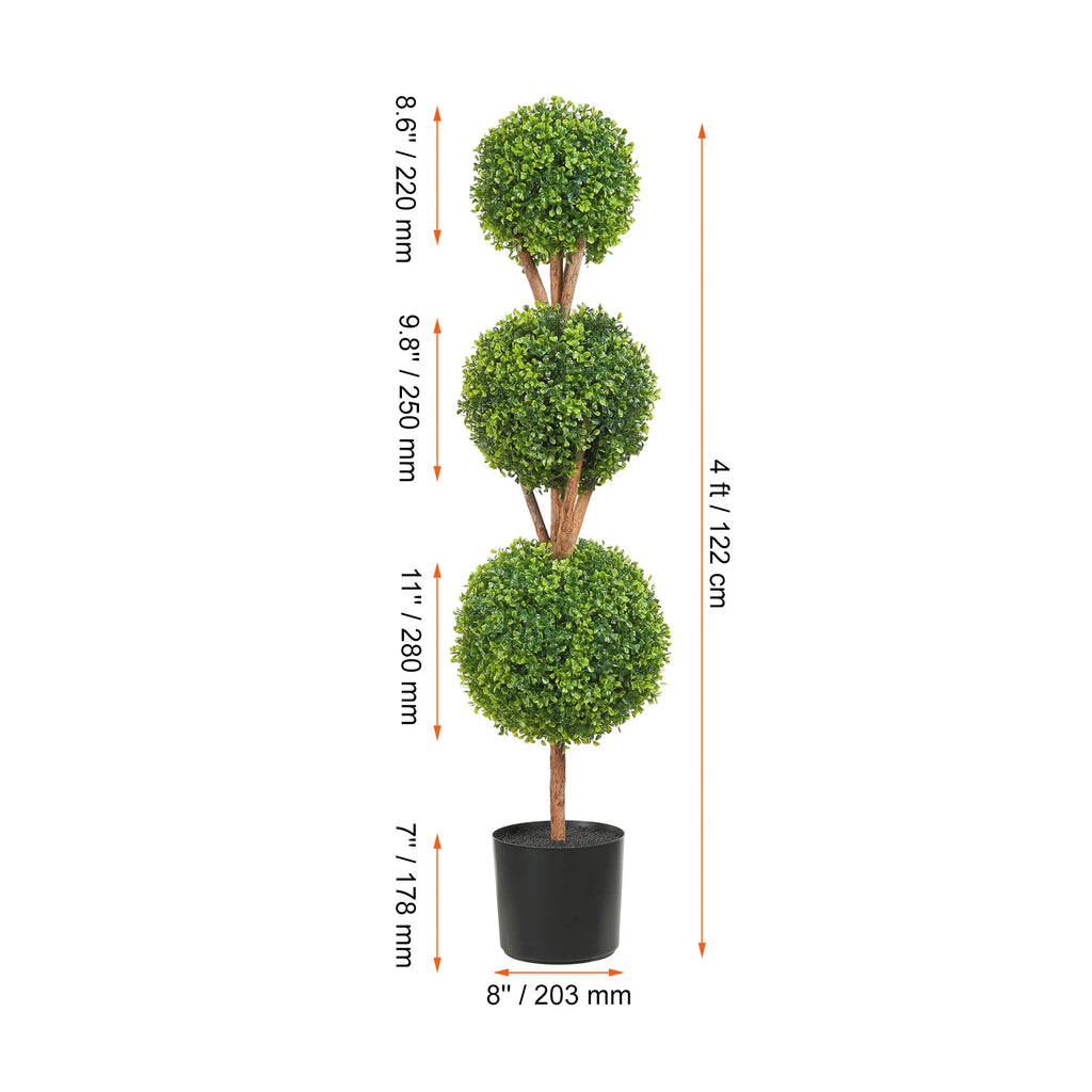 Artificial Boxwood Tower Topiary Spiral Plant