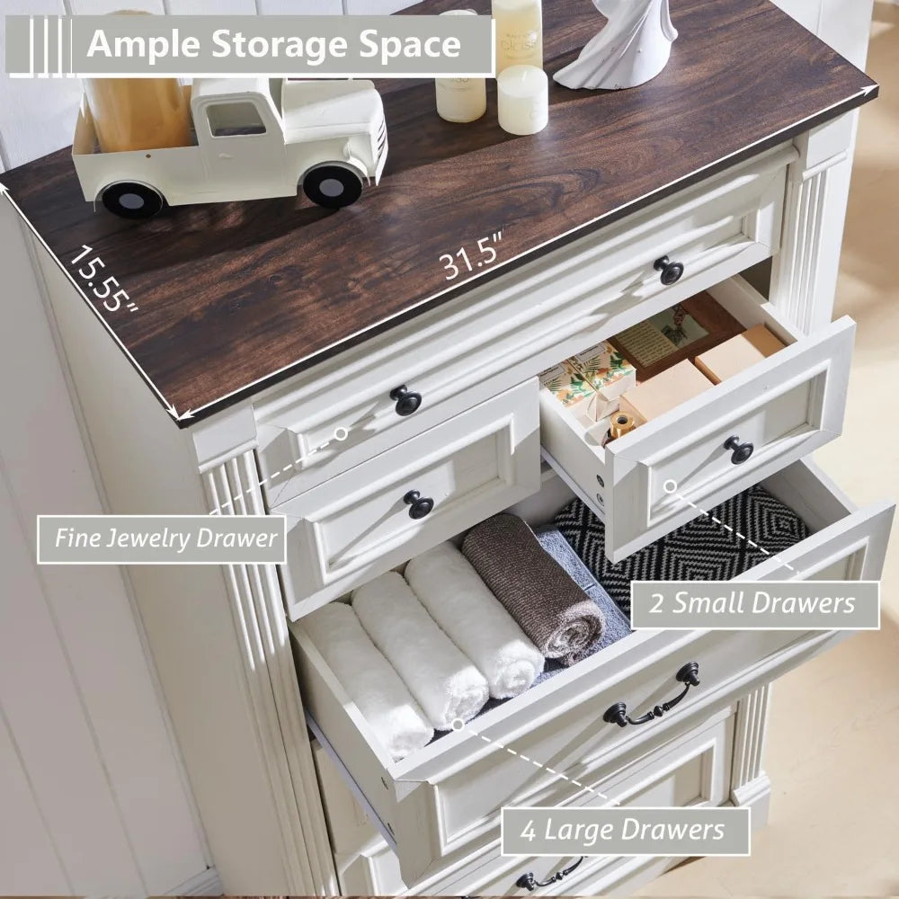 Farmhouse 7 Drawer Dresser