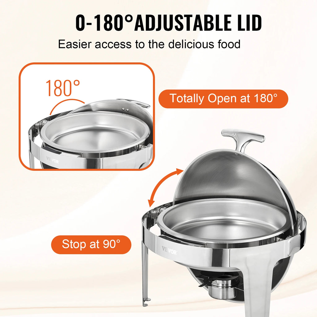 Roll Top Chafing Dish Buffet Set