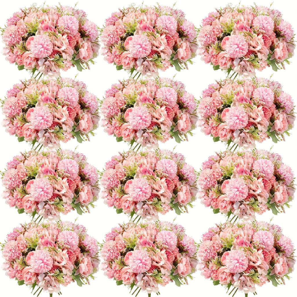 Artificial Peony Flower Set