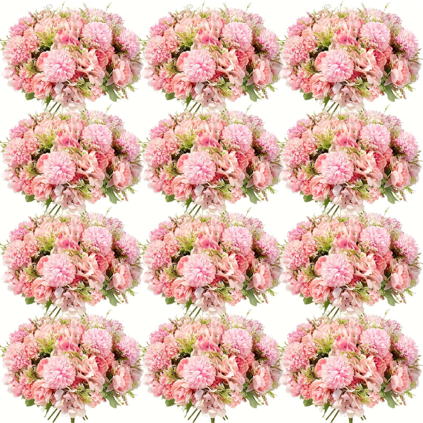 Artificial Peony Flower Set