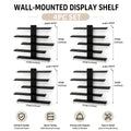 4-Piece Set of Floating Wall Racks
