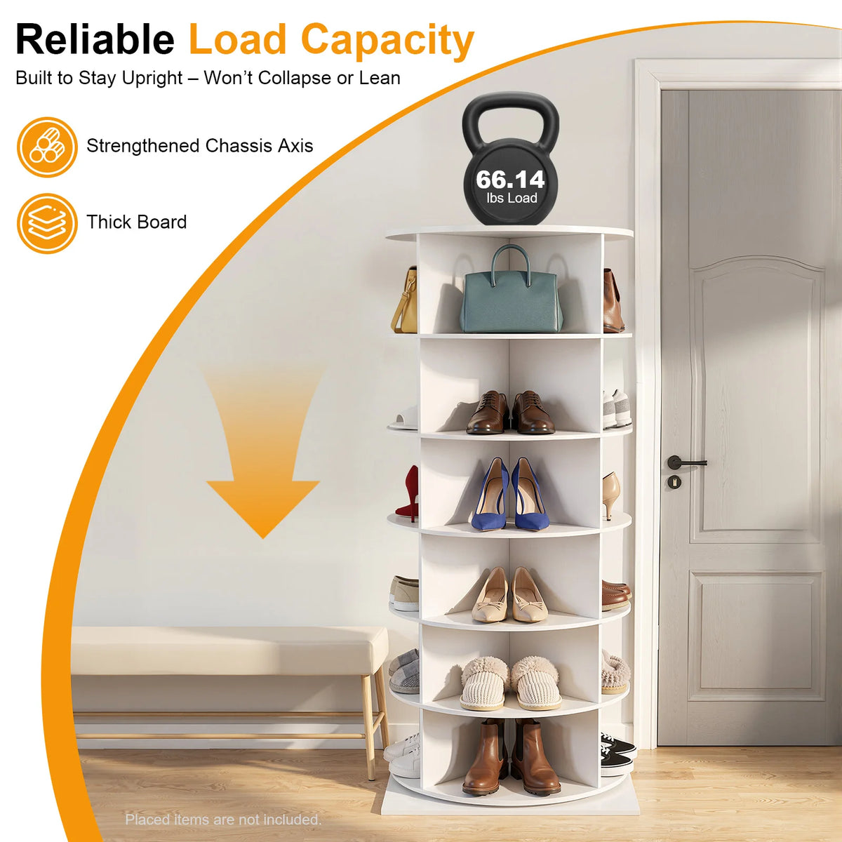 6-Tier Rotating Shoe Rack