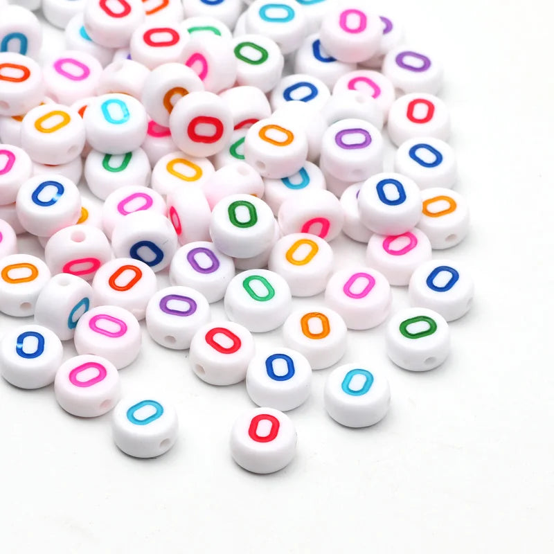 Round A-Z Alphabet Letter Beads