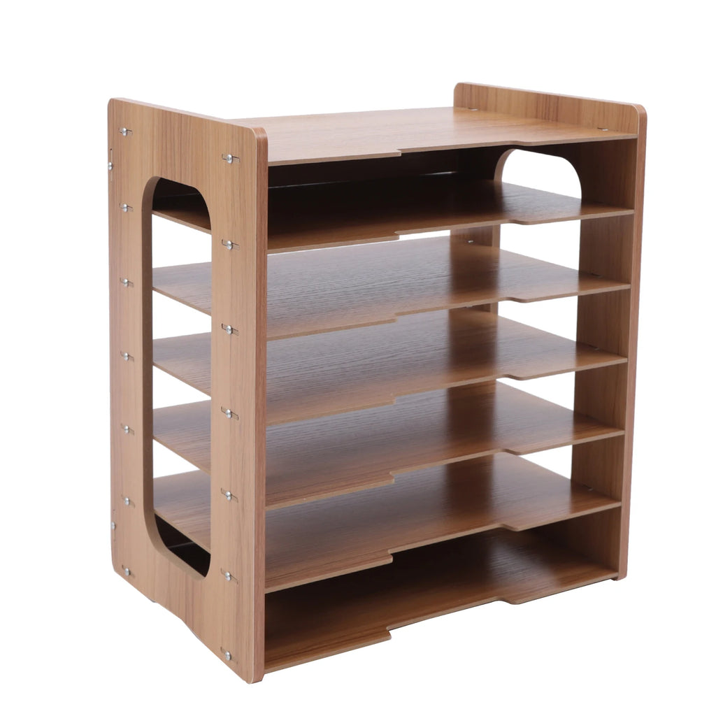 7Tier Widen Wood Office Paper Organizer