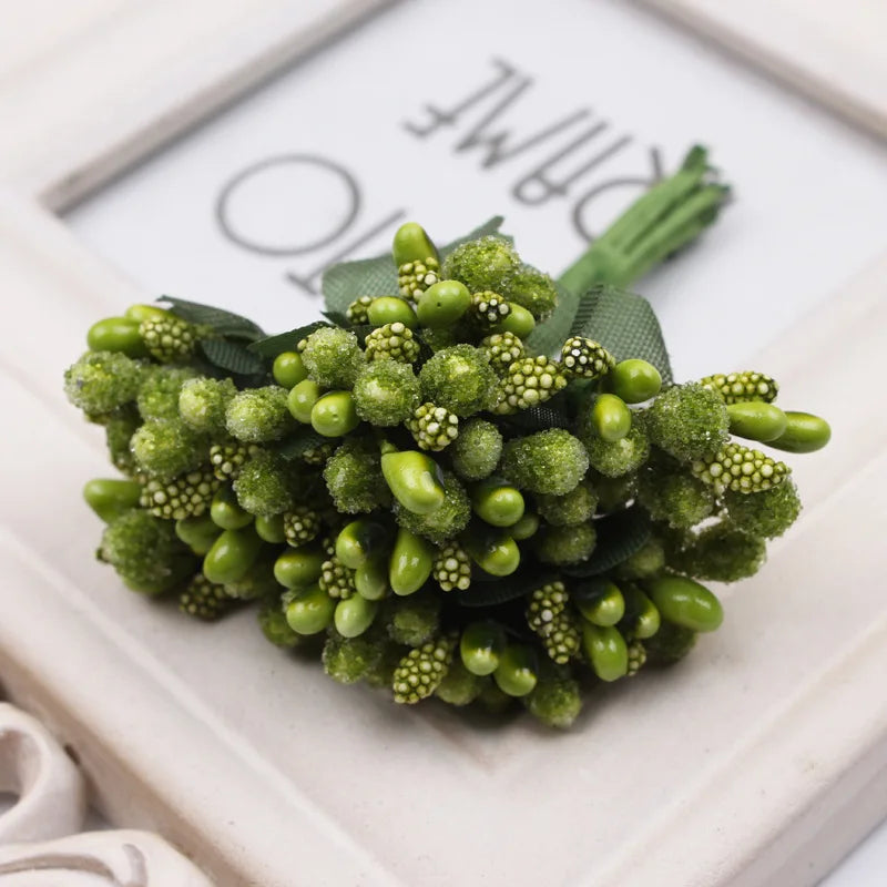 Artificial Small Berries on Wire Stems