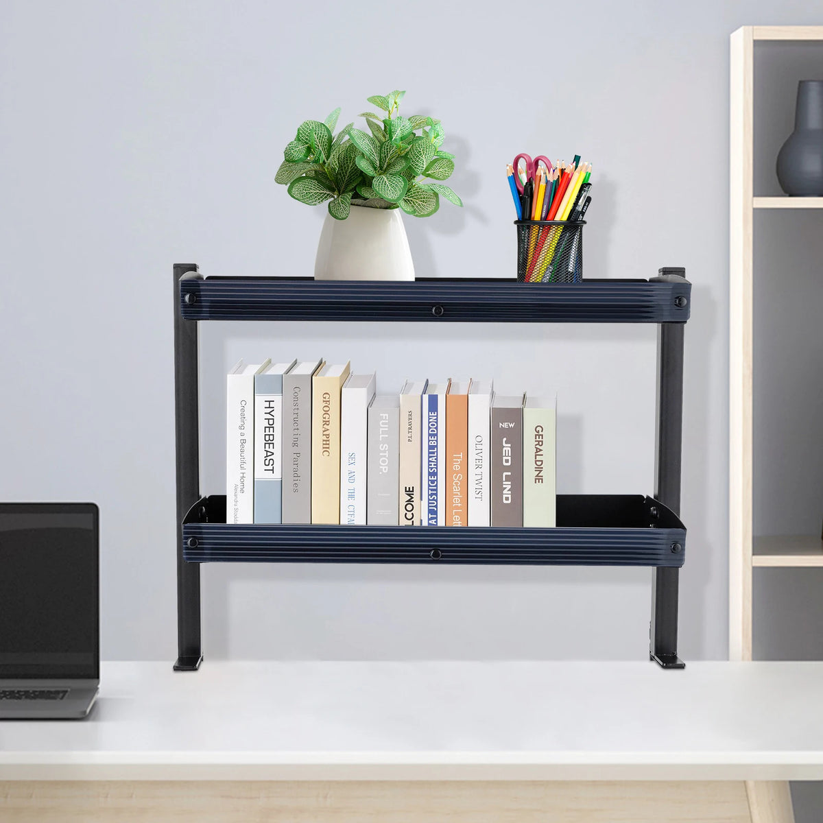2-Tier Clamp-on Desk Shelf