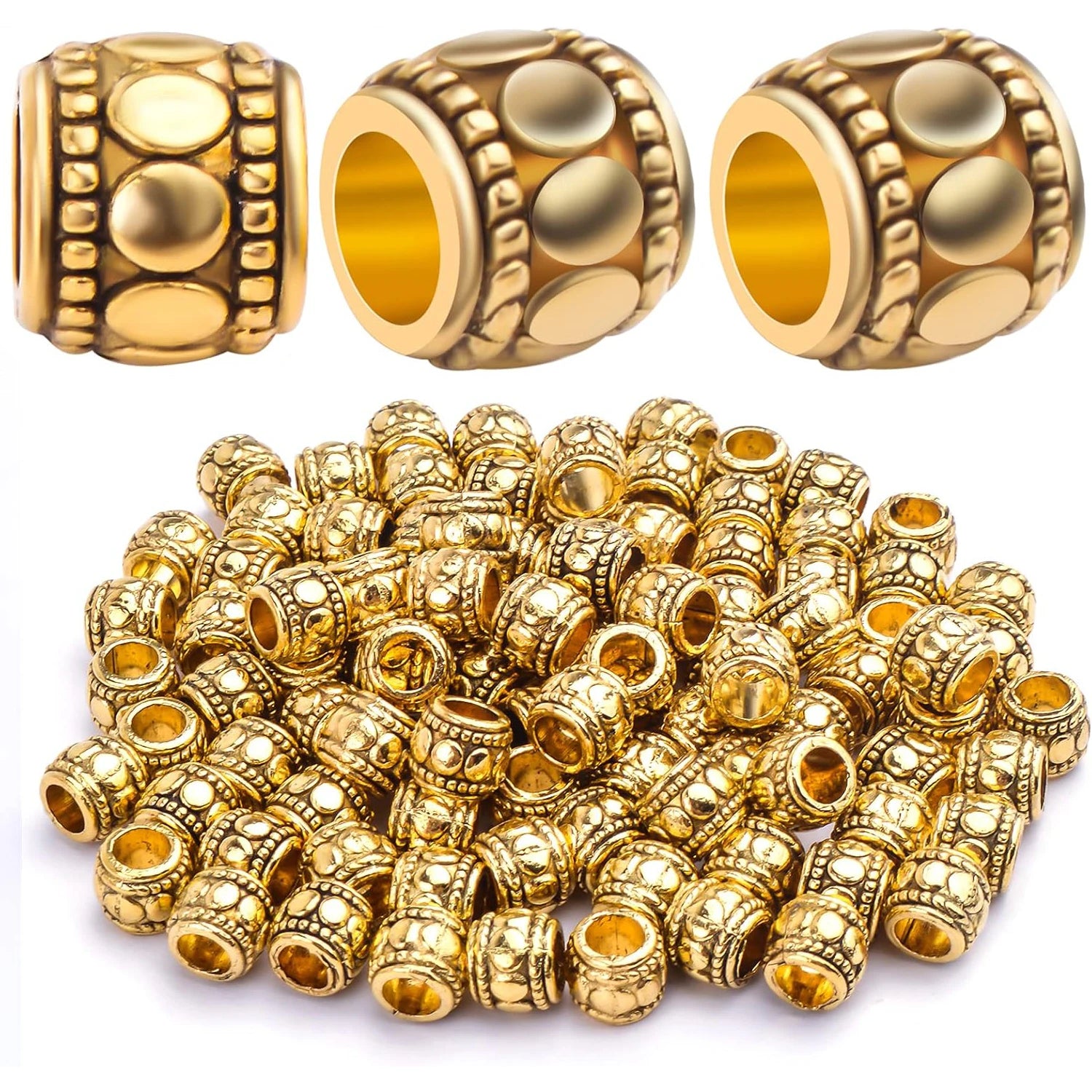 100pcs Large Spacer Beads