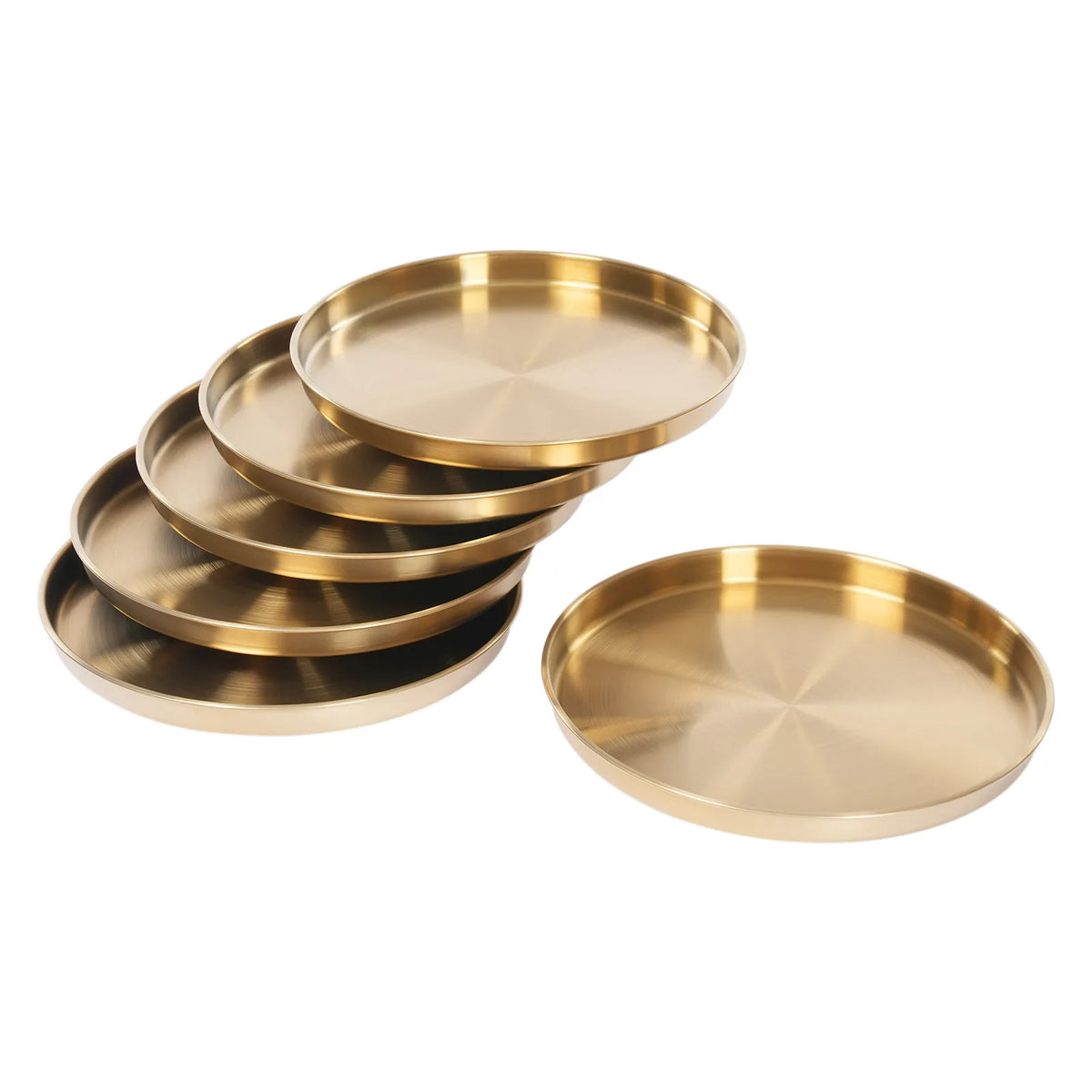 6Pcs Round Serving Trays