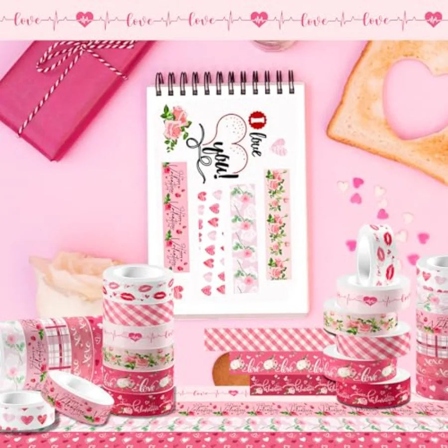 Pink Heart Washi Tape Set