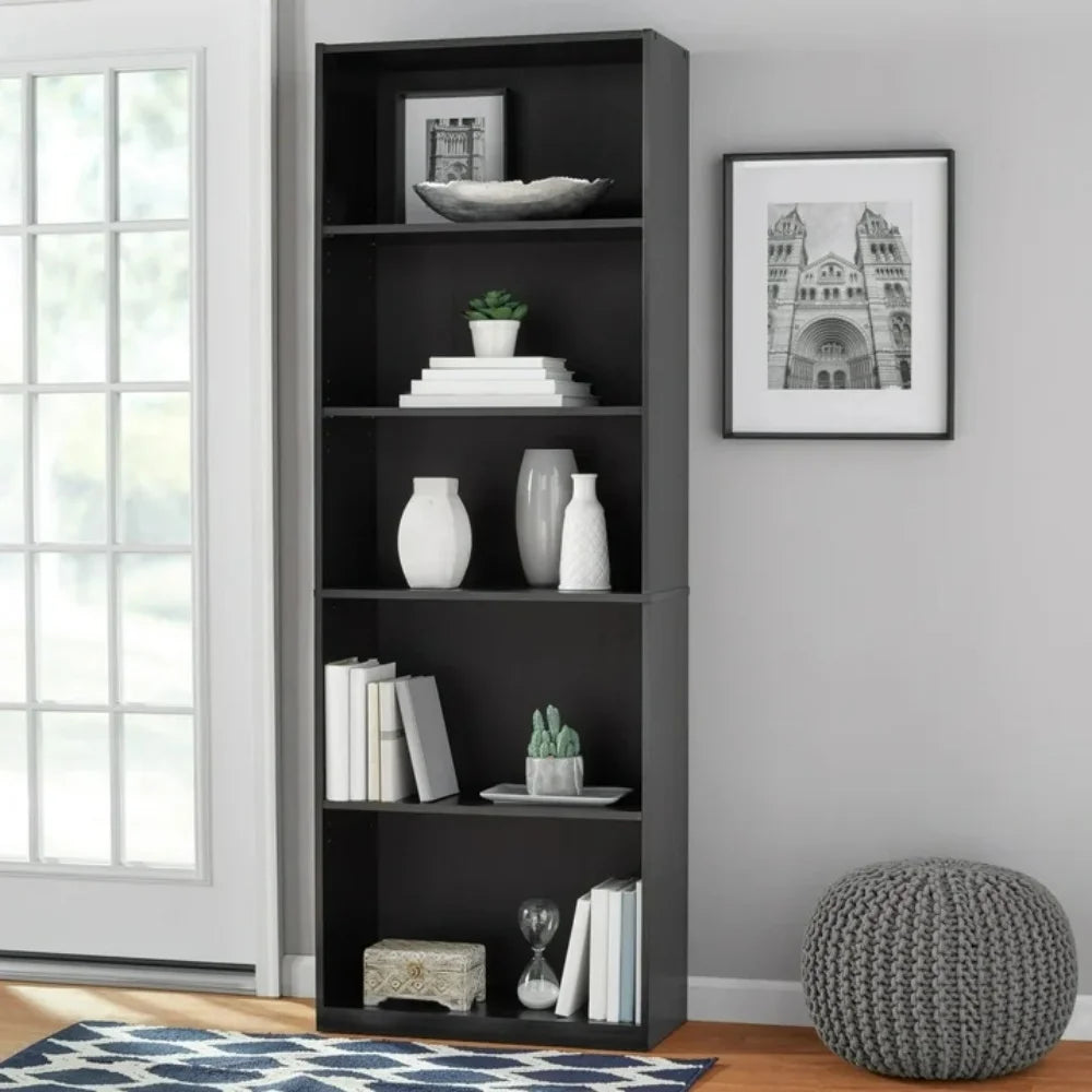5-Tier Adjustable Shelf Bookcase