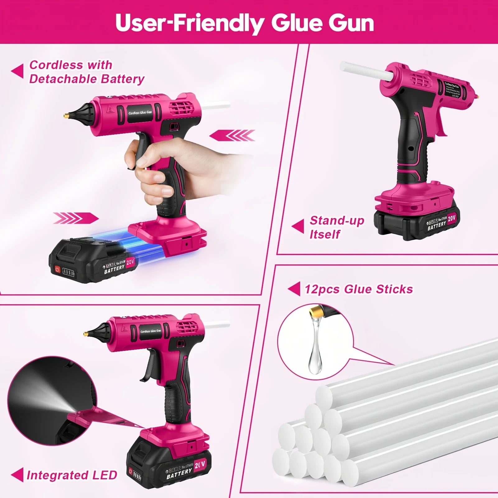 Cordless Hot Glue Gun Kit