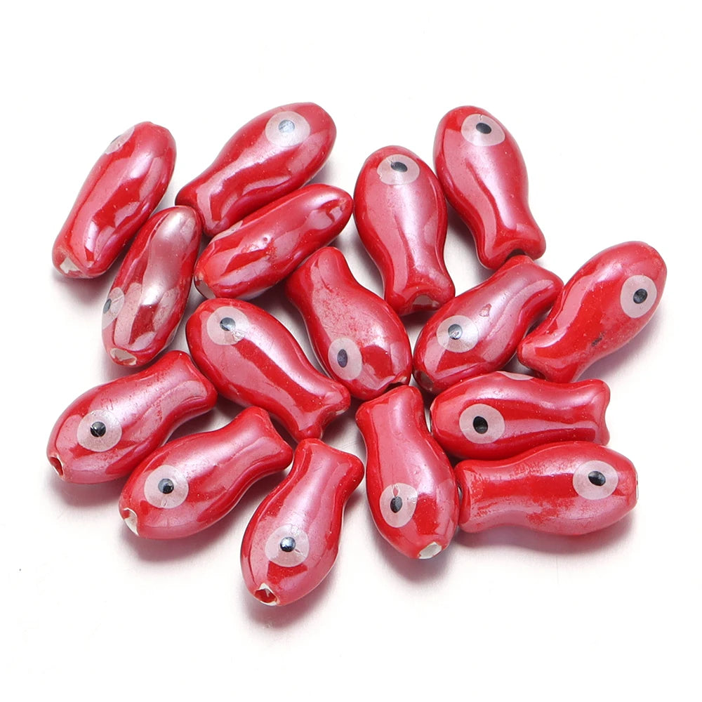 Small Fish Ceramic Beads