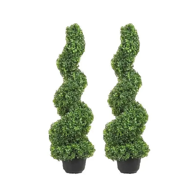 Artificial Boxwood Tower Topiary Spiral Plant