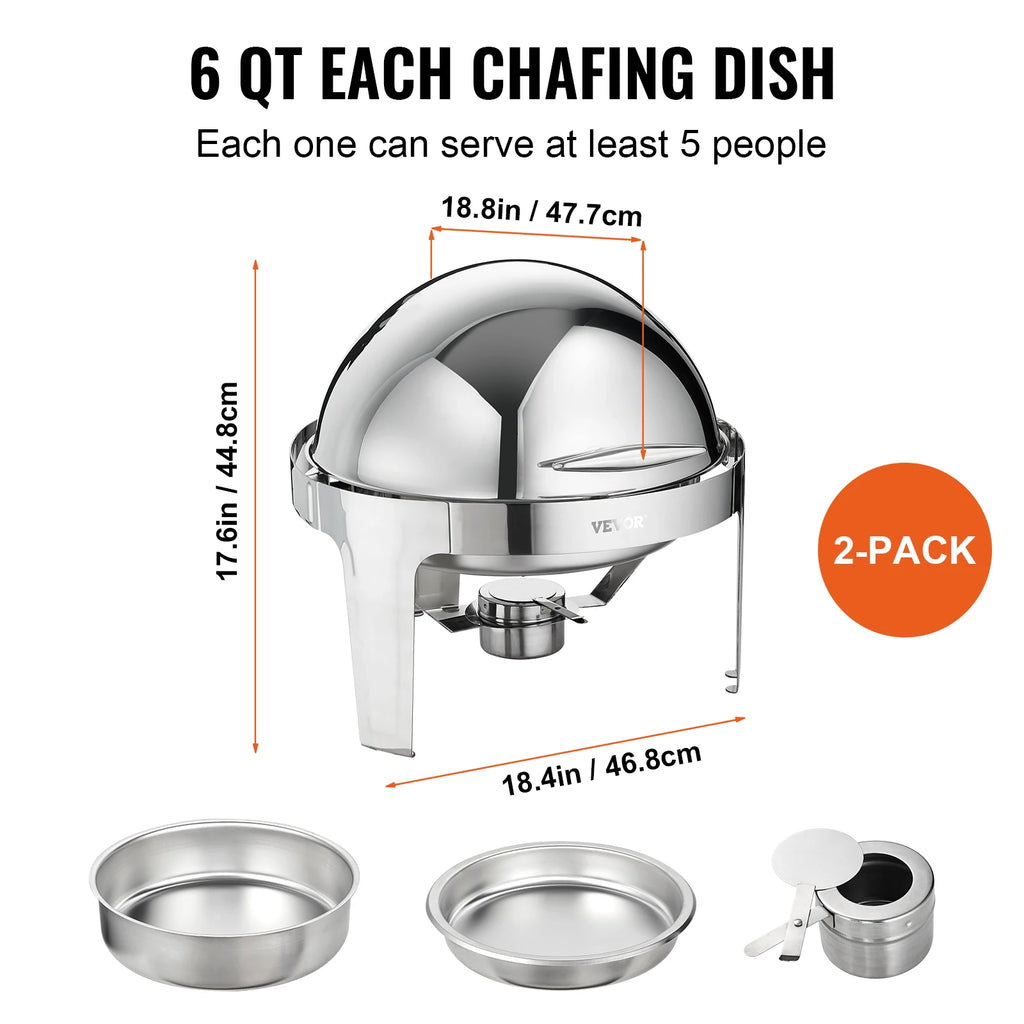 Roll Top Chafing Dish Buffet Set