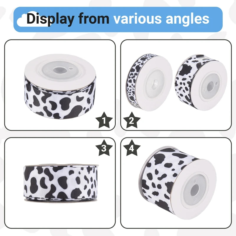 Cow Print Wired Ribbon